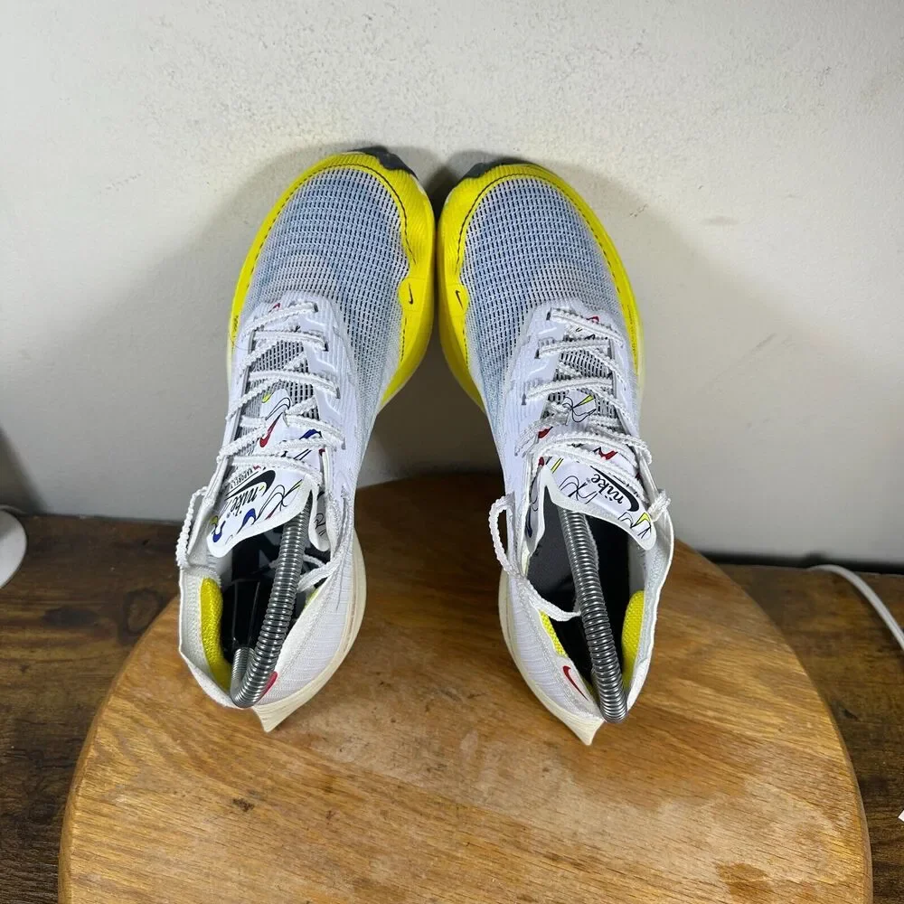 Nike ZoomX Vaporfly NEXT% 2 White Yellow Strike Women's Size 7.5 Shoe DM9056-100